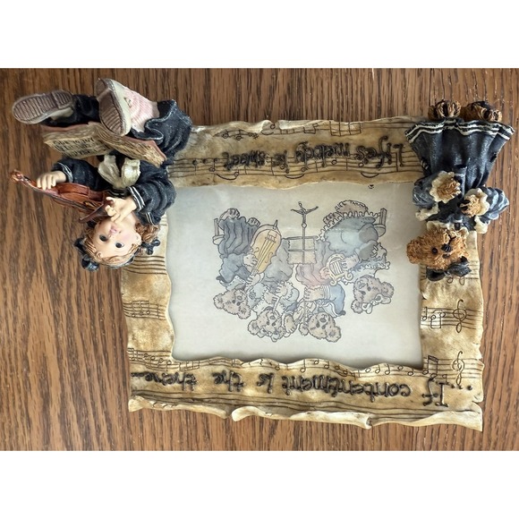Vintage BOYDS BEAR YESTERDAYS CHILD DOLLSTONE LINDSEY LOUISE‎ FRAME RECITAL ED - Picture 1 of 6
